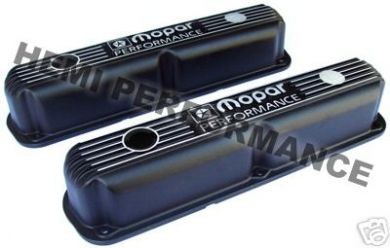 Mopar Performance  Rocker Cover Set  Black Aluminium Finned : suit Small Block (Mopar# P5007611AB)