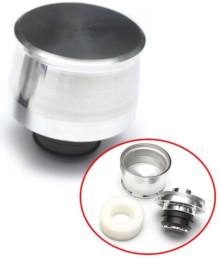 Valve Cover Breather Cap, Push-in, 1" neck, Billey Alloy
