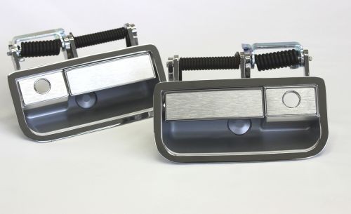 Front Exterior Door Handle Set (brushed alloy fascia) : suit VH