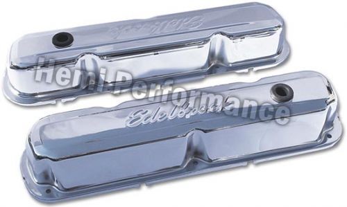 Edelbrock 'Signature Series' Chrome Valve Cover Set : Small Block