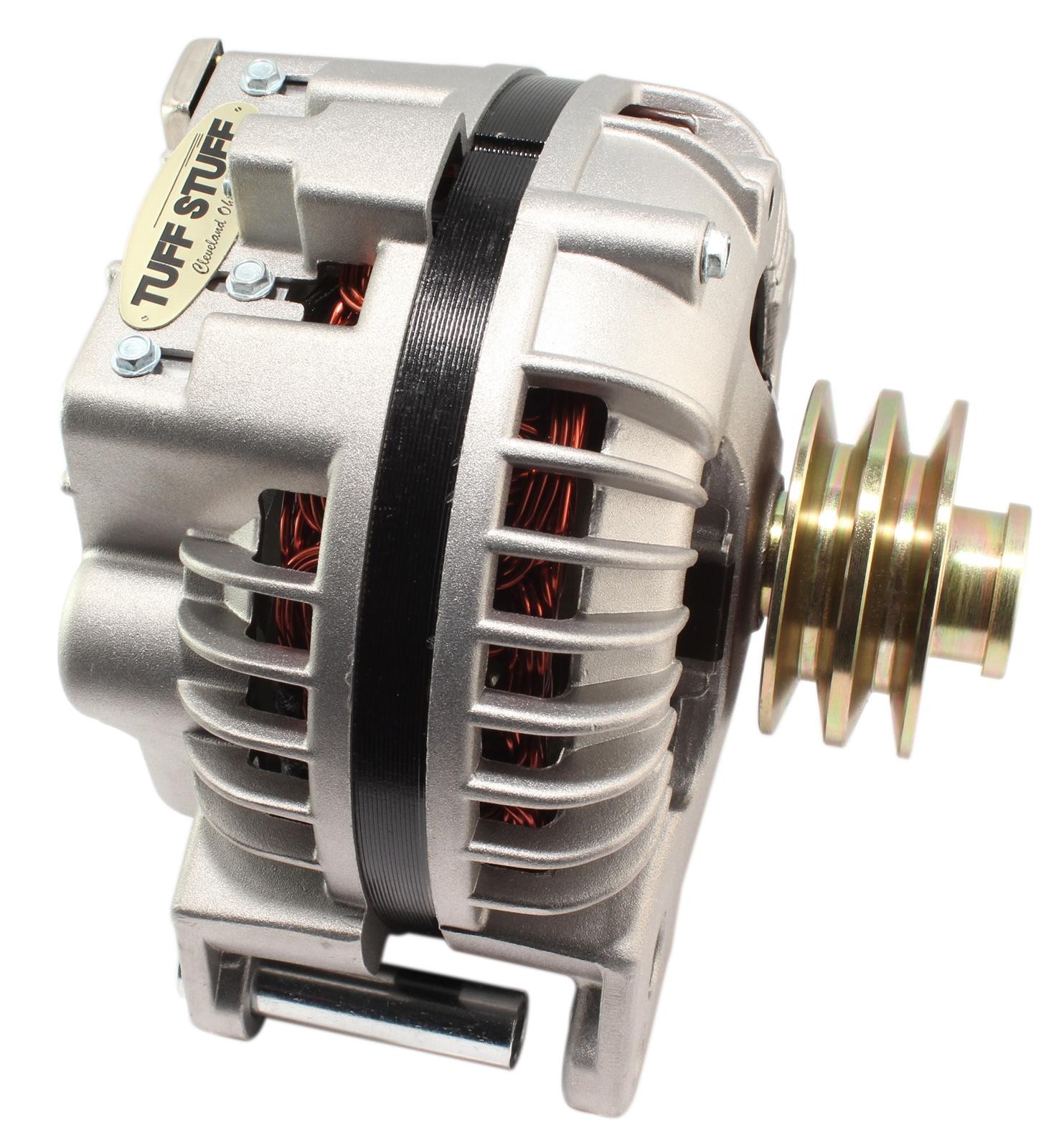 Alternator, Tuff Stuff : 100 AMP, Single Wire, Internal Regulator, 2 Pulley, Cast Factory-Look : Chrysler Fitment