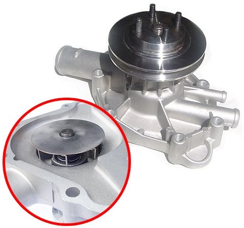 Alloy Water Pump High Volume Enclosed Impeller Type Suit Small Block Running Thermal Clutch Drive Hemi Performance