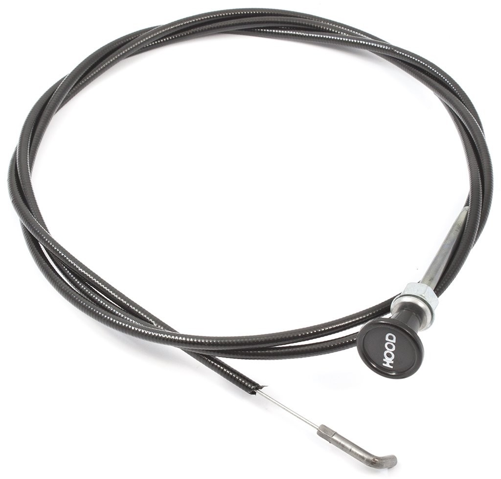 Reproduction Bonnet Release Cable : suit VE (Metal bracket, round knob, "L" hook)