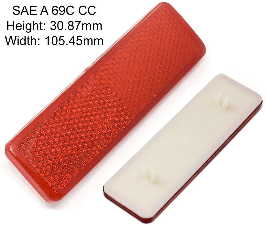 Rear Quarter Panel Reflector/Lens (clip-in style, SAE A 69C CC) : suit VF/VG hardtop