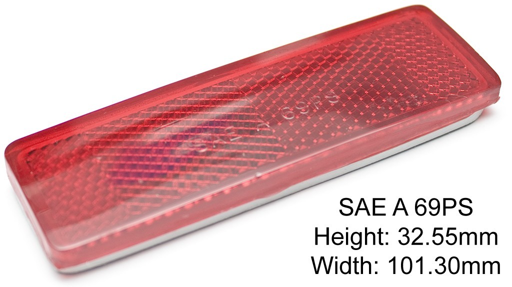Rear Quarter Panel Side Marker Reflector (stick on, SAE A 69PS) Lens ...