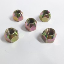 Open End Wheel Nut : Zinc : Tapered Seat :  1/2" : 13/16 HEX :  Right Hand Thread