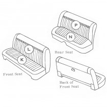 Seat Skin Trim Kit : VC Sedan : TAN  :  ( Trim code 336/392- Front & Rear Bench)