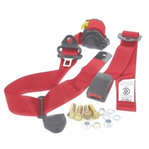 Front Retractable Lap-Sash Seat Belt : suit bench seats (web adjustable) : Red