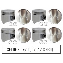 Cast Alloy Flat-Top Piston Set : suit Small Block 318ci (.020" / 3.930")