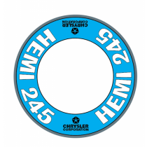 Custom "Hemi 245" Air Cleaner Decal (Blue Version)