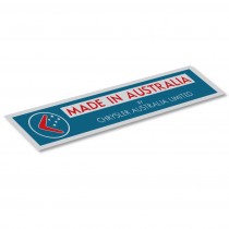 "Made In Australia by Chrysler Australia" Firewall Decal : suit VE/VF