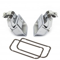 Front Exterior Door Handle & Gasket Set (cross-hatch fascia) : suit VH/VJ/VK/CL/CM