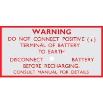 Battery Warning Plate : RV1