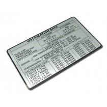 Specifications Data Decal : suit VH/VJ