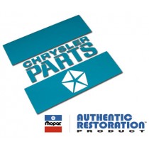 "Chrysler Parts" Battery Decal