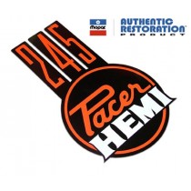 "245 Pacer Hemi" Hood Decal : VG Pacer A84/88 (Orange)
