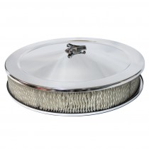 Chrome Air Cleaner : 4 barrel, 13-1/2 inch x 62mm (82mm installed height)