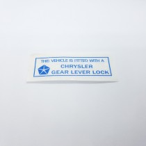 Gear Lever Lock Decal : VC/VE/VF (Floor Shift Auto)