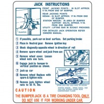 Jack Instructions Decal : suit RV1/SV1/AP5/AP6/VC/VE/VF/VG Valiant