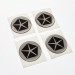 Centre Cap Decal : Black Pentastar on Silver : 43mm Diameter