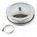 Chrome Air Cleaner : 2 barrel, 9 inch Diameter : 2-5/16" Throat - suit Clamp on Carburettor Single Barrel Stromberg