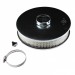 Chrome Air Cleaner : 2 barrel, 9 inch Diameter : 2-5/16" Throat - suit Clamp on Carburettor Single Barrel Stromberg