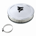 Chrome Air Cleaner : 2 barrel, 9 inch Diameter : 2 5/8" Throat - suit Clamp on Carburettor