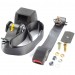 Rear Retractable Lap-Sash Seat Belt : GREY : top of parcel shelf : fits bench seats webbed adjustable