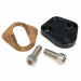 Fuel Pump Block-Off Plate: Black Anodised Billet Alloy