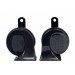 HELLA Universal Black Trumpet Horn Kit (2x)