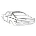 Charger Body Stripe Package : Black stick on  : (A54 Option)